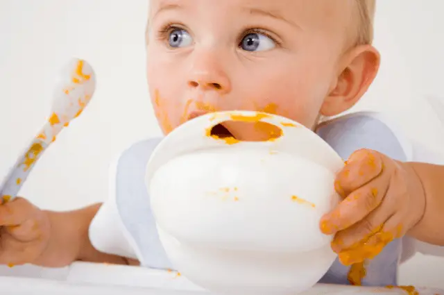 Is it okay to let baby lick food?